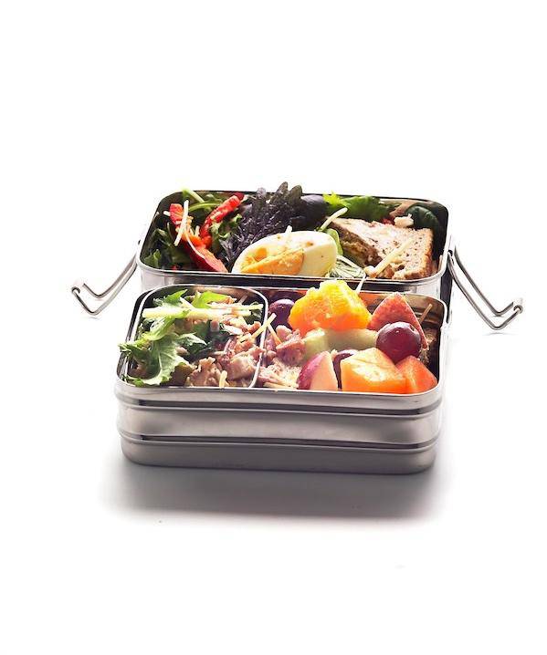 Stainless Steel Double Layer Rectangular Lunch Box - Durable & Leak-Proof for Office, School, Picnics & Meal Prep