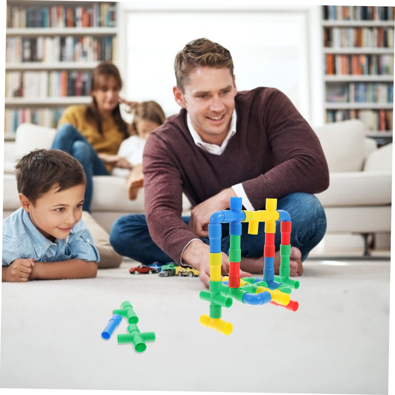HONMEET Kids Construction Pipe Toy Set - 100 Pcs Sensory Tube Building Toys for Toddlers, STEM Learning & Water Play - Perfect for Preschool Classroom, Birthday Gifts & Indoor/Outdoor Playtime