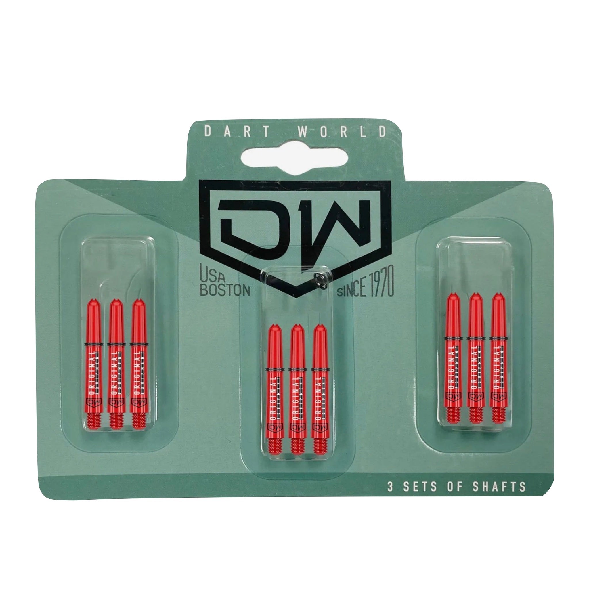 DART WORLD Clinch Darts Shafts 3PK - Premium Dart Accessories for Professional Players | Perfect for Bars, Tournaments & Home Practice (Red)
