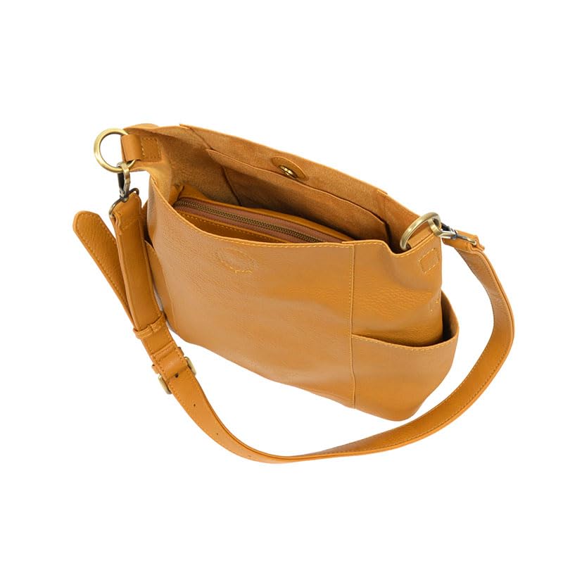 Joy Susan Side-Pocket Bucket Bag - Kayleigh Crossbody Handbag for Women | Fashionable Shoulder Purse with Zipper Closure | Perfect for Work, Travel & Everyday Use