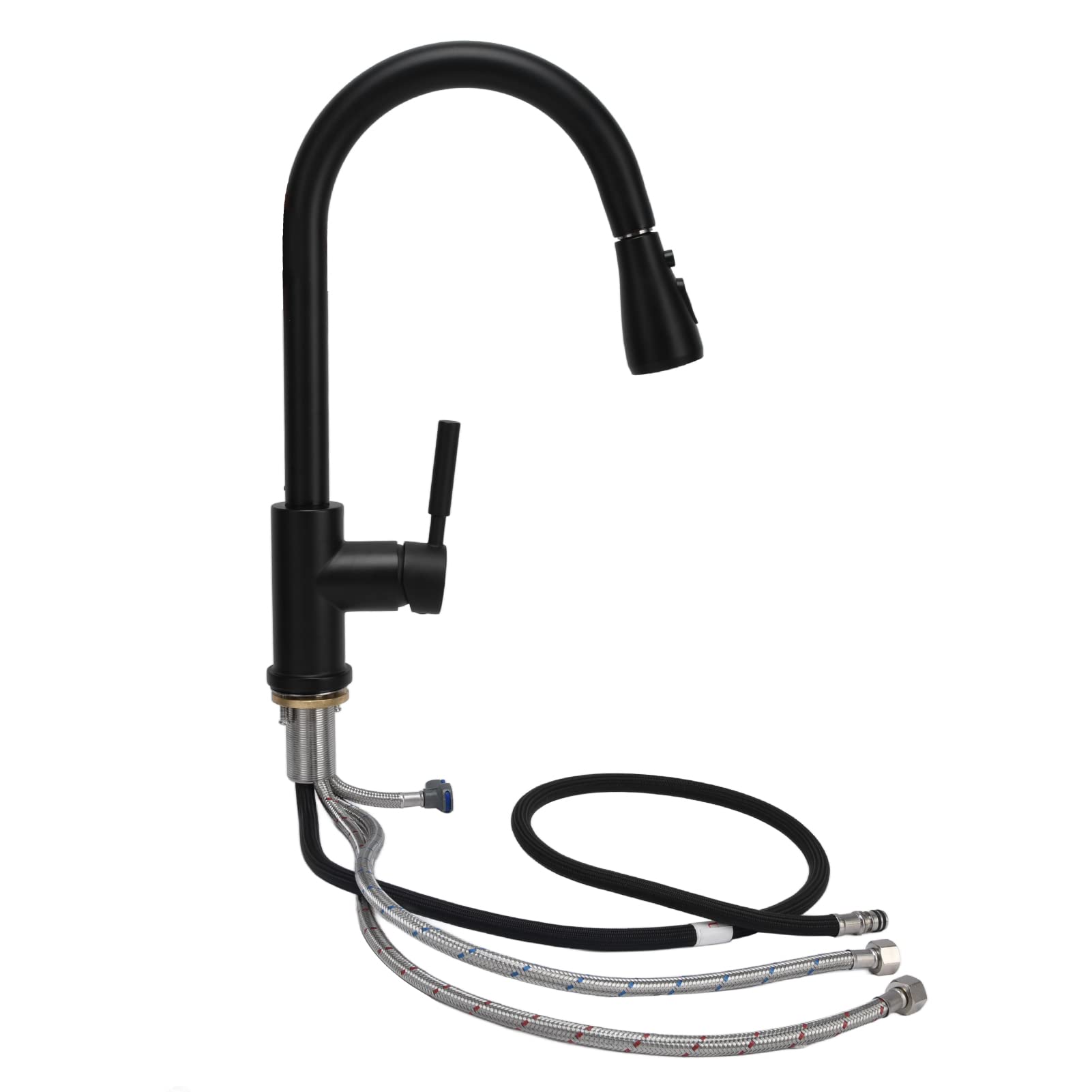 Premium Bathroom Faucet - Hot & Cold Water Mixer Tap for Sink - Modern Hotel Style Brass Finish - Perfect for Home, Hotel, and Commercial Use