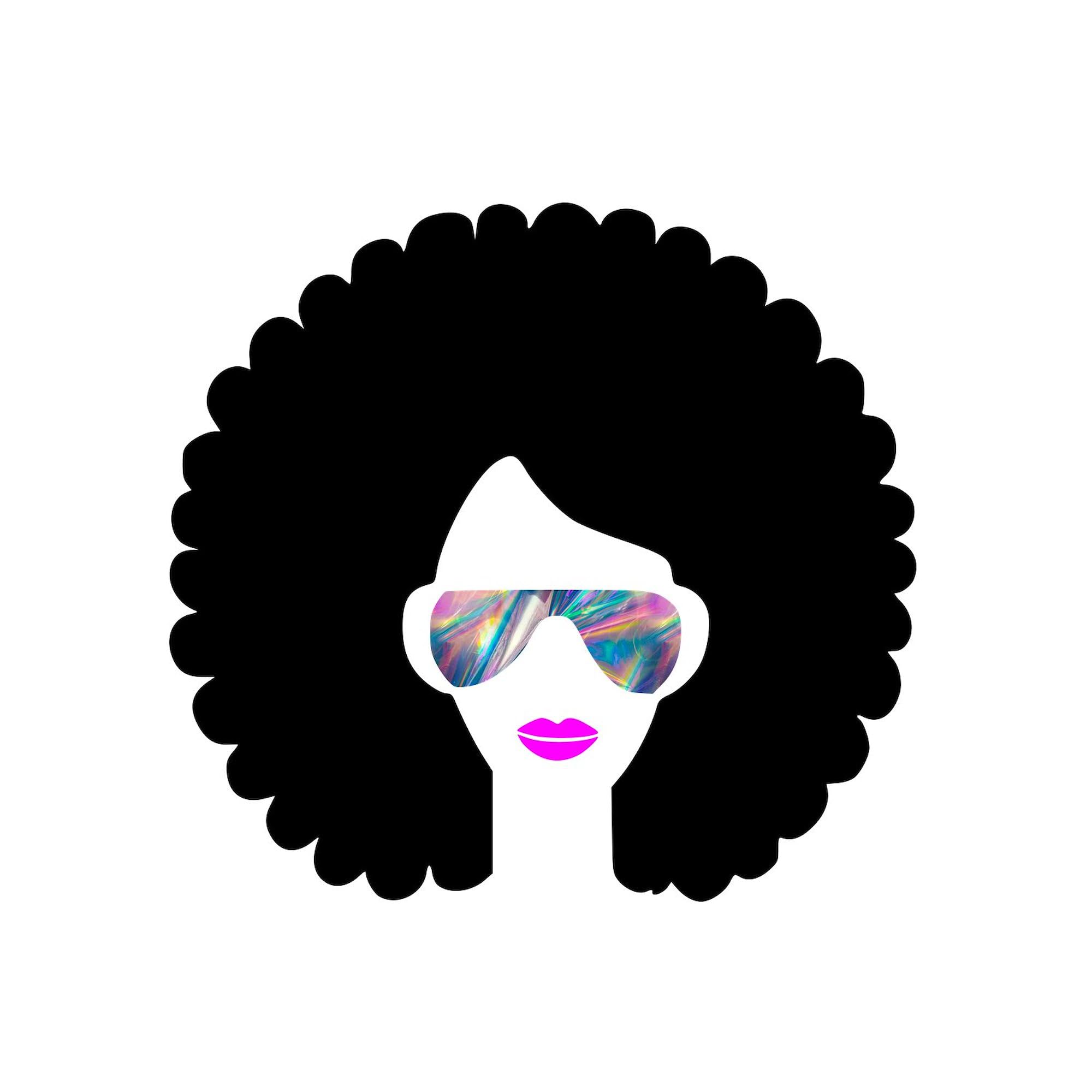 Holographic Afro Girl Sticker - Waterproof Vinyl Car Decal for Bumpers, Laptops & Windows - Fun Afrocentric Car Accessories for Women - Perfect for Cars, Laptops, Water Bottles & DIY Projects