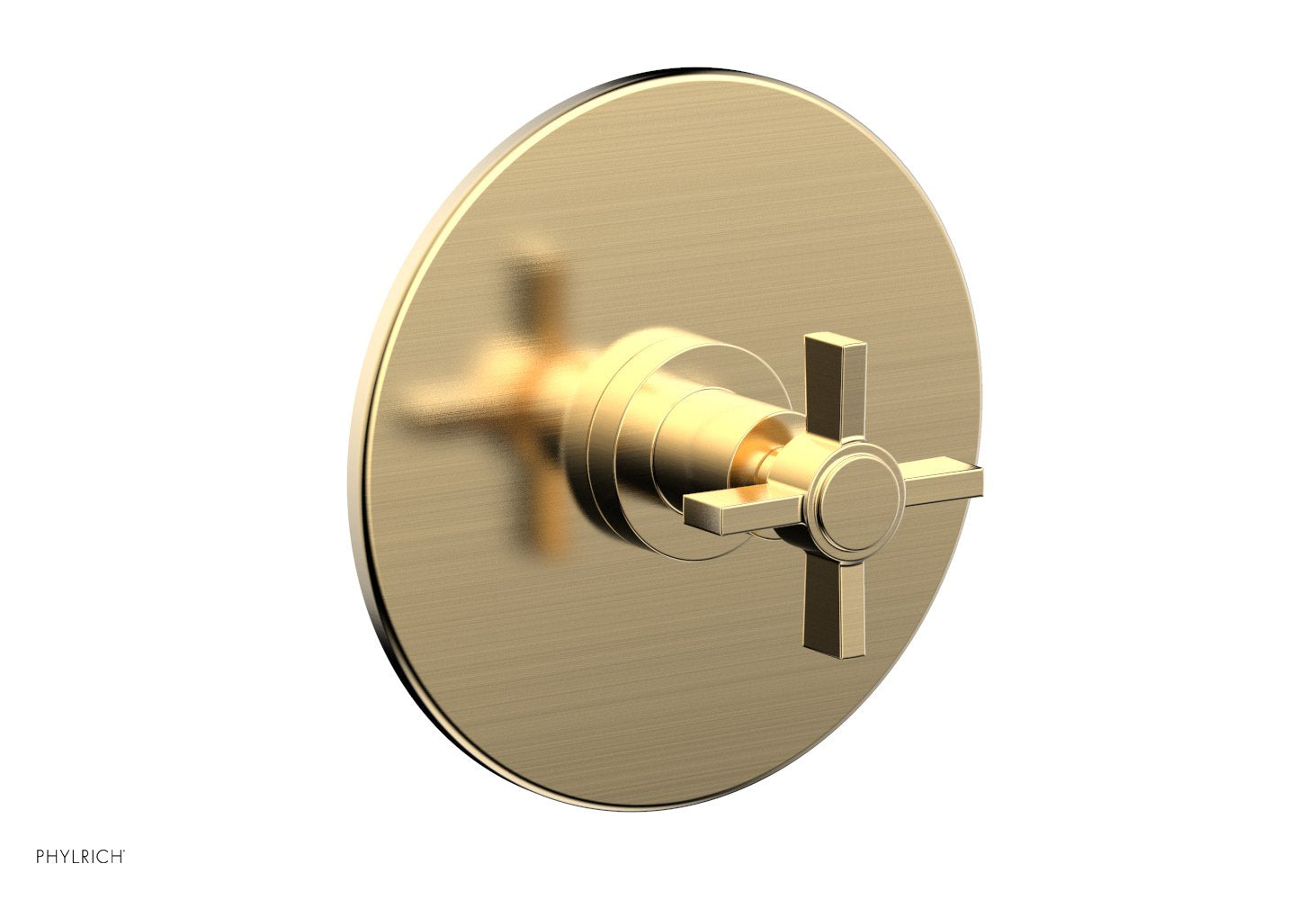 BASIC 3/4 Thermostatic Shower Trim with Blade Cross Handle - DTH137 - Perfect for Modern Bathroom Upgrades & Spa-Like Shower Experience