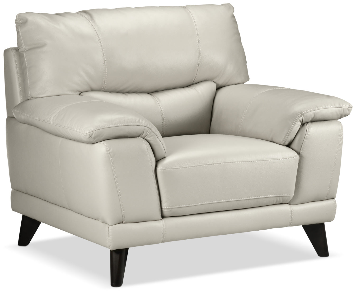 Premium Braylon Leather Chair in Silver Grey - Modern Office & Living Room Furniture for Home & Workspace