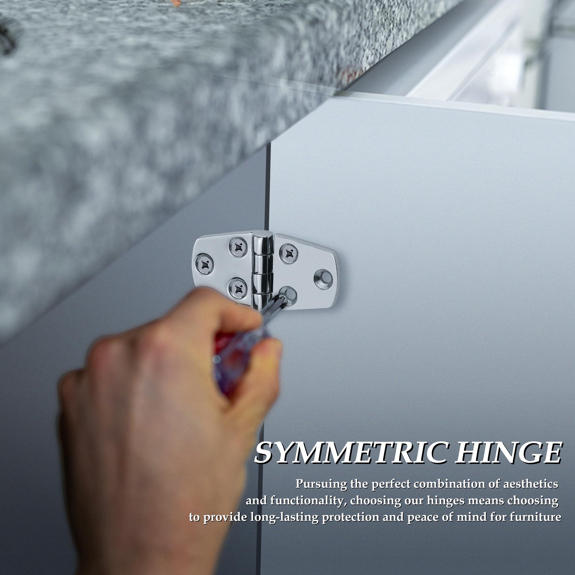SHENGHUISS 316 Stainless Steel Marine Boat Hinges - Heavy Duty Casting Hatch Hinge (3/4 Inch) 2/4 Pack with Screws - Corrosion Resistant for Boat, Yacht, RV, Cabinet, Door & Window - Perfect for Marine Environments & Outdoor Furniture