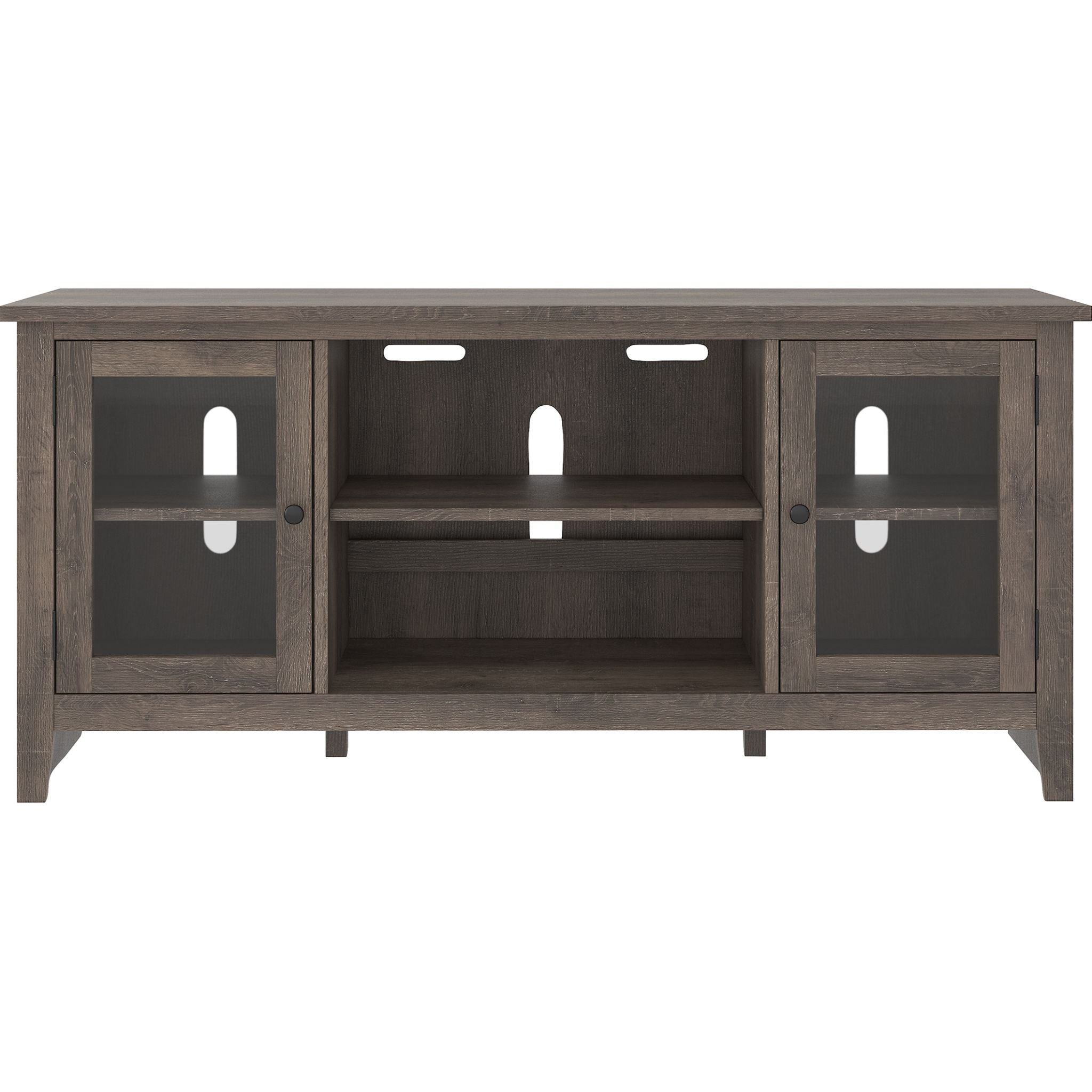 Modern Arlenbry TV Stand with Storage - Sleek Gray Entertainment Center for Living Room, Bedroom & Home Theater | Fits 55-75 Inch Flat Screen TVs