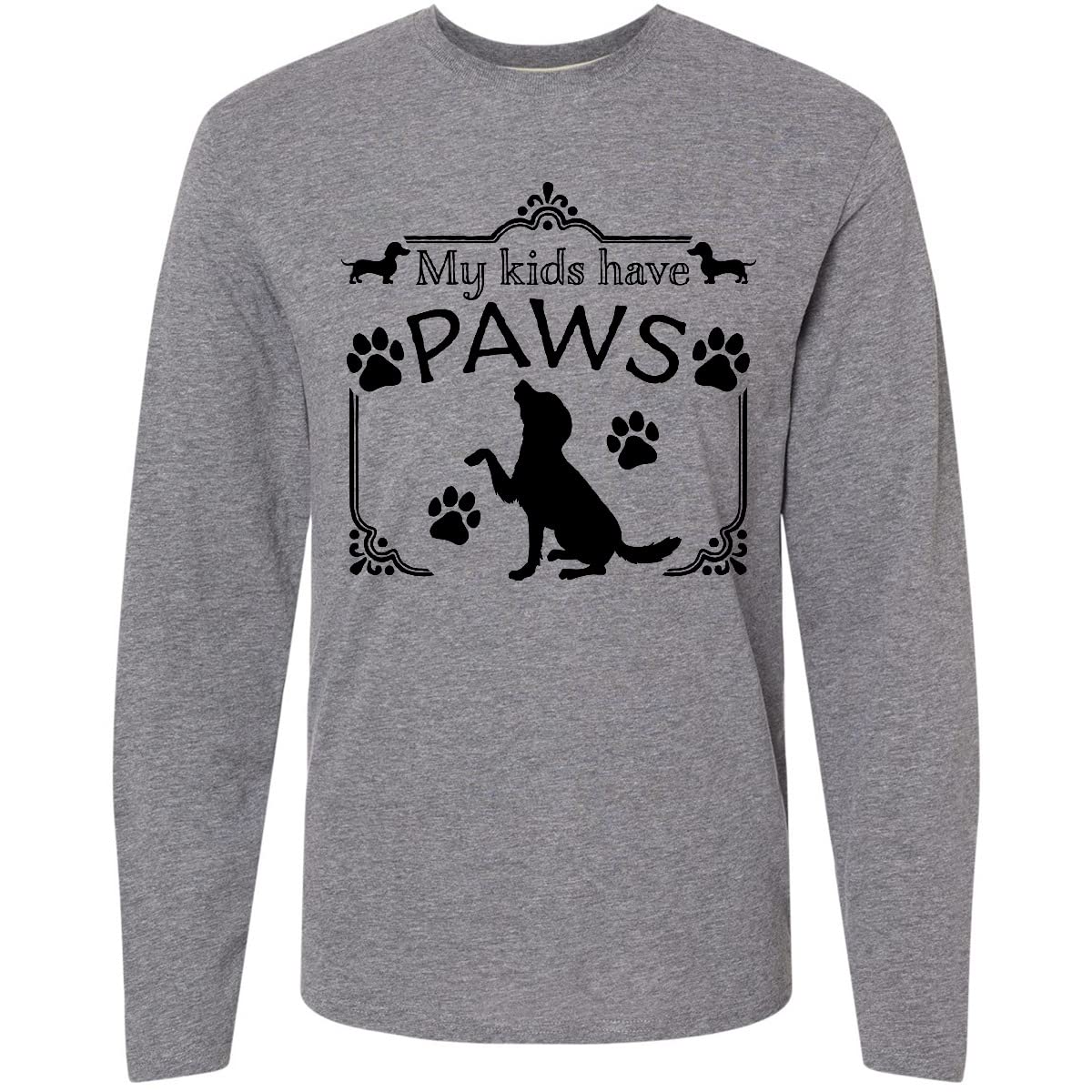 My Kids Have Paws Dog Lover T-Shirt - Long Sleeve Pet Family Apparel