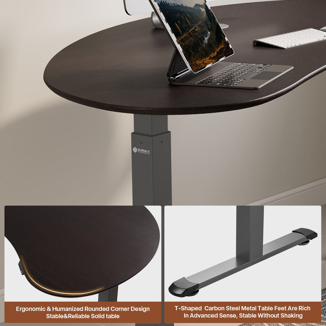 Ergonomic Cashew-Shaped Standing Desk - 70