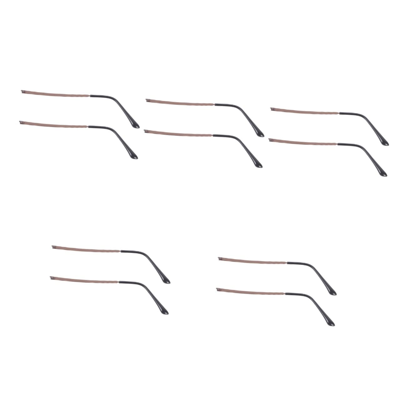 ULTECHNOVO 5 Pairs Metal Sunglasses Replacement Arms & Legs - Black Glasses Frame Repair Parts with Press Studs for Eyewear Accessories (Perfect for DIY Glasses Repair & Sunglasses Maintenance)