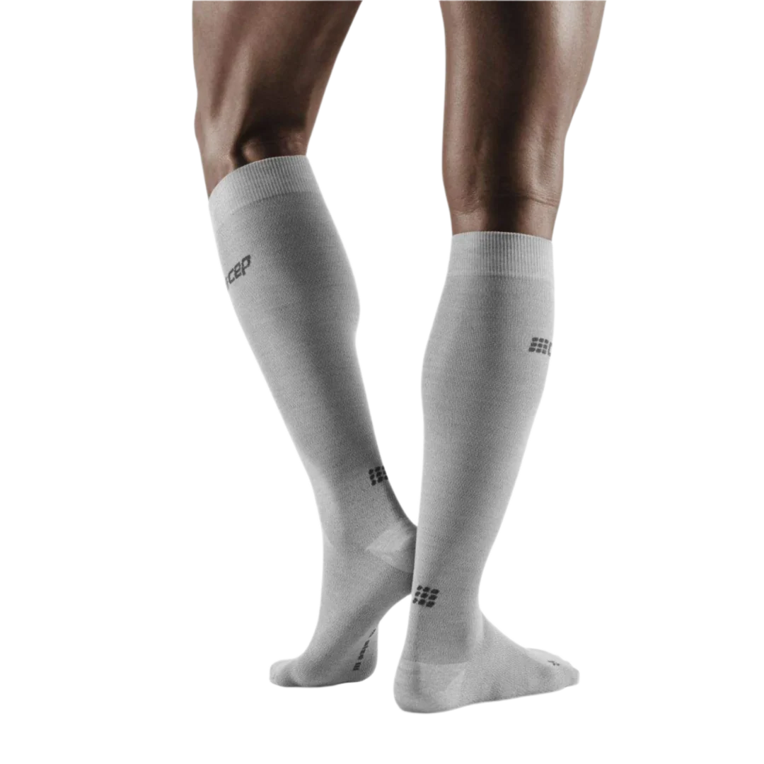 CEP Men's Allday Recovery Compression Socks - Light Grey - Improve Circulation & Reduce Muscle Fatigue for Running, Travel & Post-Workout Recovery