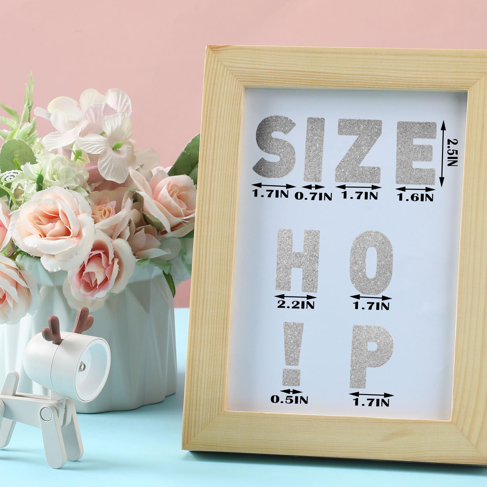 Harloon 232 Pcs Large Glitter Alphabet Letter Stickers - 24 Sheets Self-Adhesive Big Font Letters Kit for Mailbox, Bulletin Boards, Classroom & Home Decor (Silver, 2.5 Inch) - Perfect for DIY Crafts, Scrapbooking, Party Decorations and School Projects
