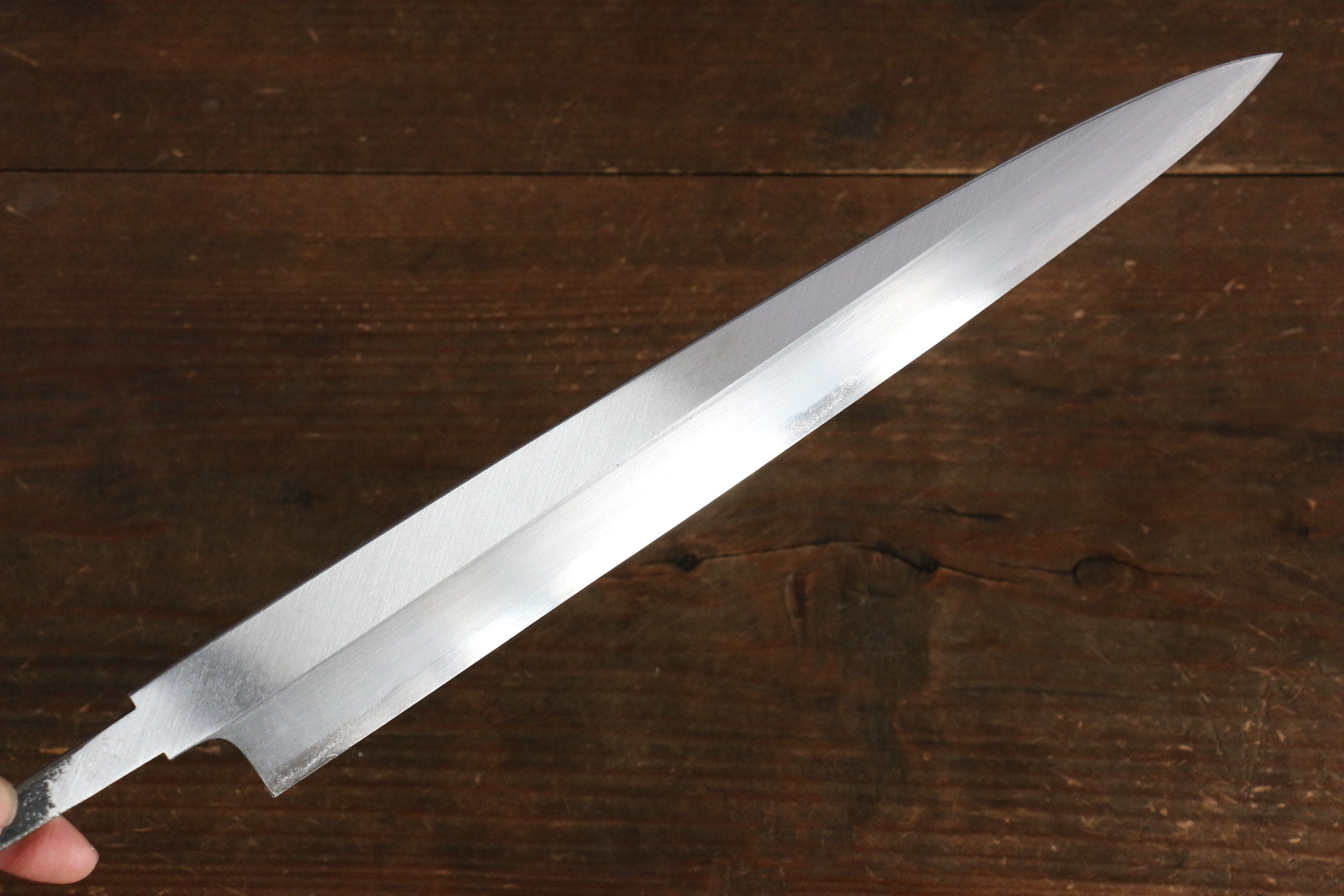 Premium Minamoto Akitada Blue Steel No.1 DX Yanagiba 270mm Sushi Knife - Handcrafted Japanese Chef Knife for Sashimi, Sushi & Precision Cutting (Blade Only) - Perfect for Professional Chefs & Home Cooking Enthusiasts