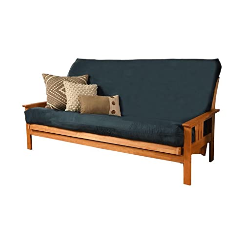 Premium Kodiak Furniture Queen-Size Futon Cover - Soft Suede Blue Fabric for Couches & Sofa Beds | Perfect for Living Rooms, Guest Rooms & Dorm Decor