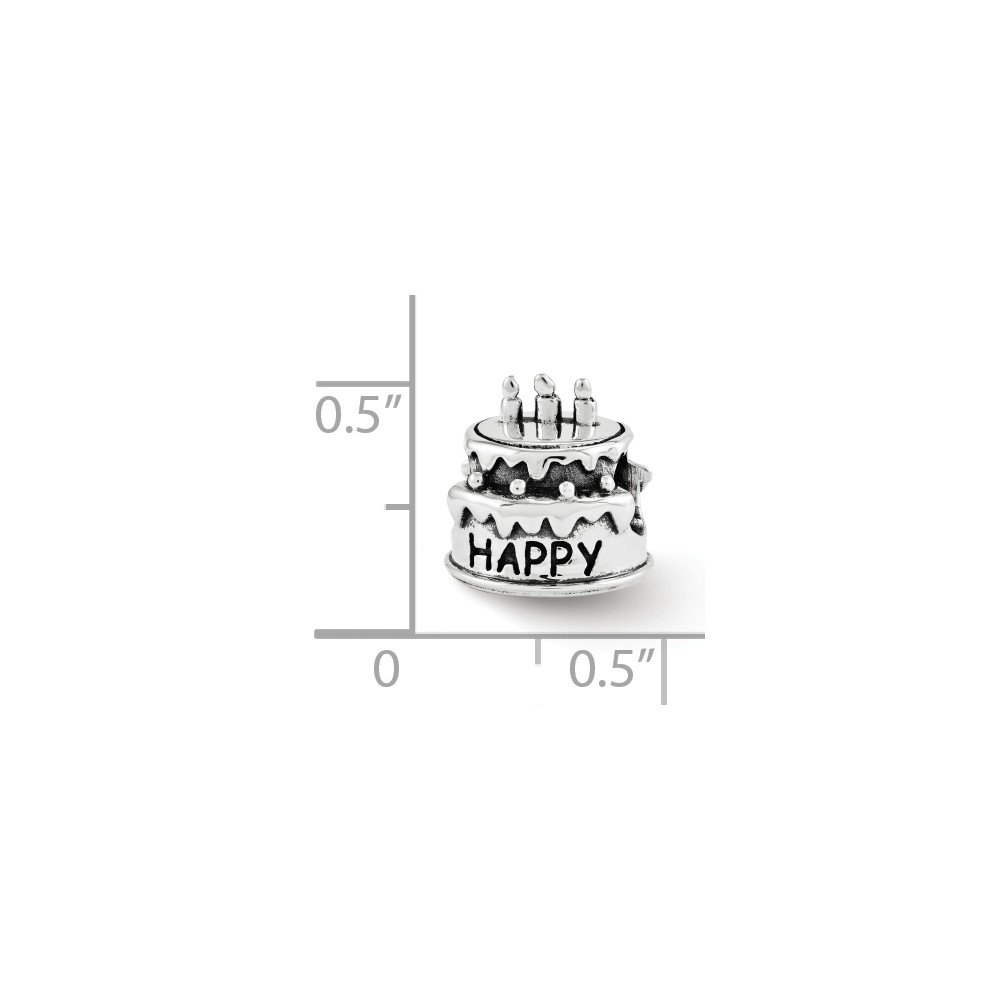 925 Sterling Silver Birthday Cake Bead - Elegant Handmade Jewelry Bead for Bracelets, Necklaces & DIY Crafts | Perfect for Birthdays, Anniversaries & Special Occasions