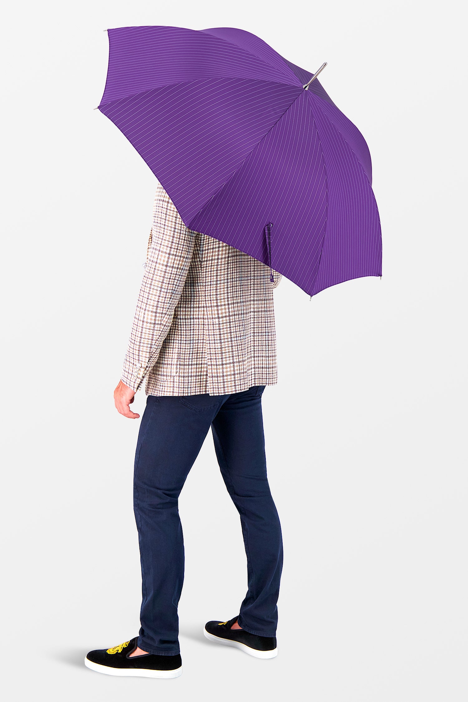 Pasotti Purple Lion Handle Umbrella - Luxury Windproof Rain Umbrella for Women & Men - Perfect for Weddings, Fashion Events & Outdoor Activities