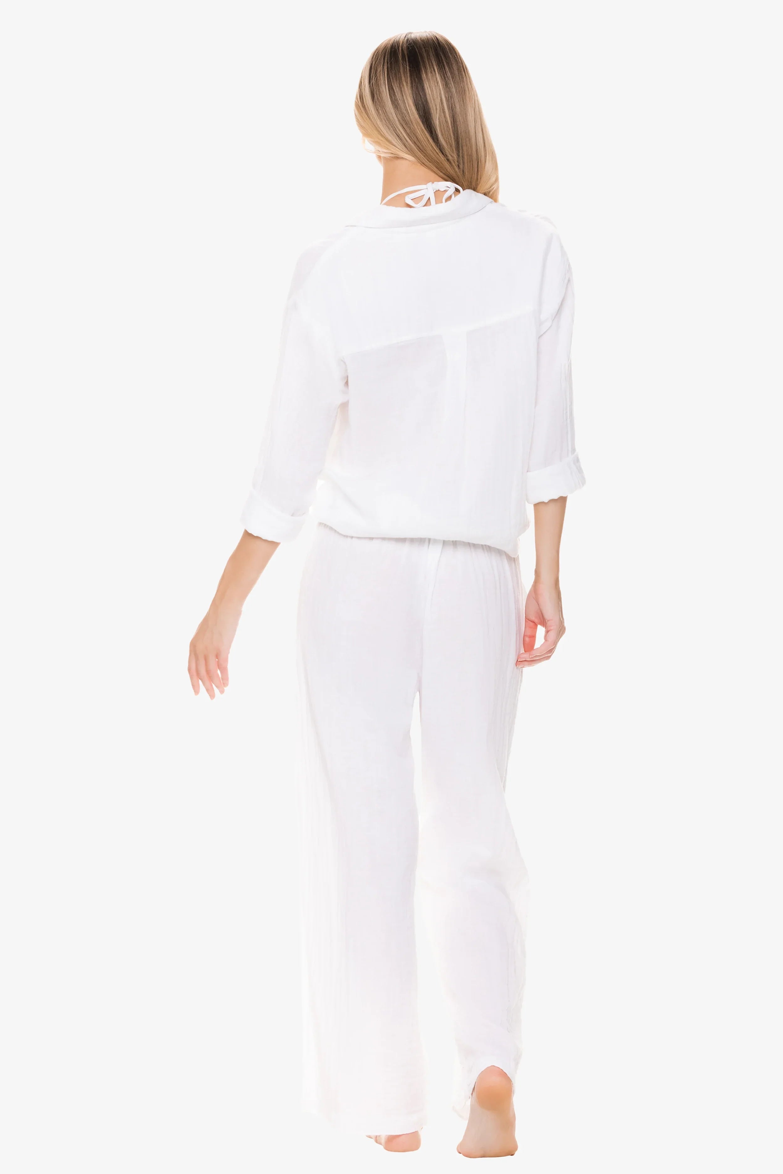 Island Pant - Women's White Linen Pants for Summer, Beach Vacation & Casual Wear | Lightweight & Breathable Comfort