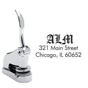 Personalized Monogram Address Desk Gift Embosser - Chrome Plated Style 57 - Perfect for Wedding Invitations, Stationery & Office Decor