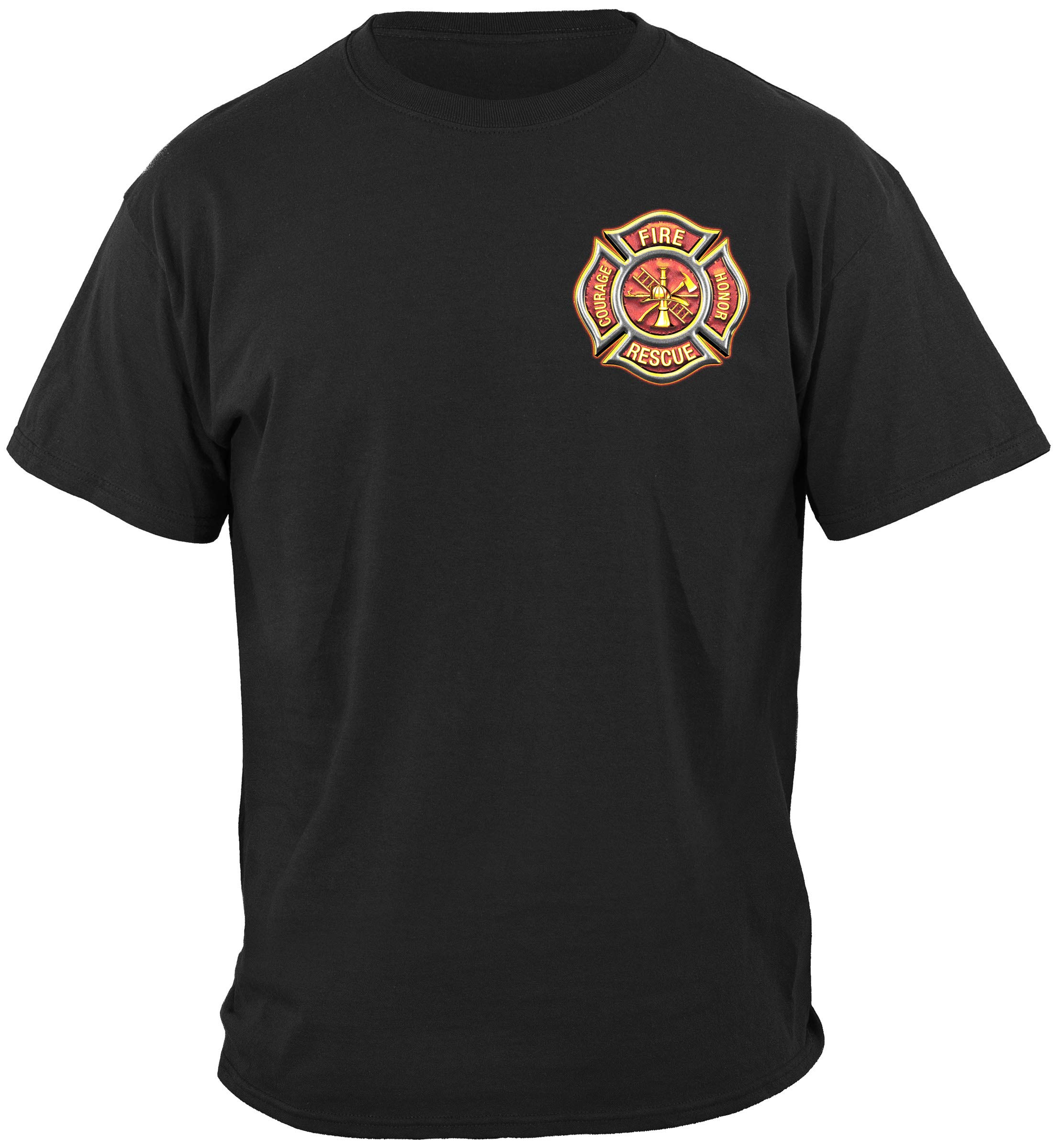 Firefighter T Shirt - Fire Fighter Never Forget - Brotherhood Thin Red Line Tees for Workouts, Gym, and Casual Wear