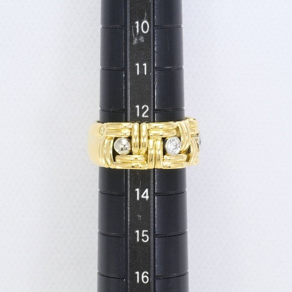 18K Yellow Gold & White Gold Diamond Ring for Women - Elegant Wedding, Engagement & Anniversary Jewelry Gift