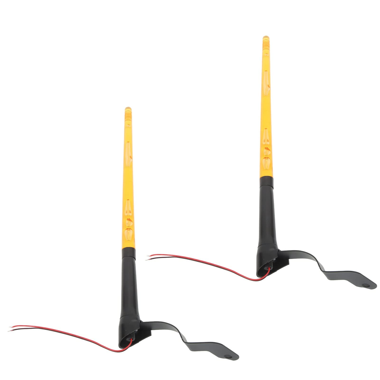 2 Pack Amber Whip Lights - 340mm Long LED Antenna Flagpole Lights for ATV, UTV, Dune Buggies - Off-Road Safety & Night Riding Accessories (Perfect for Trail Riding, Camping & Off-Road Adventures)