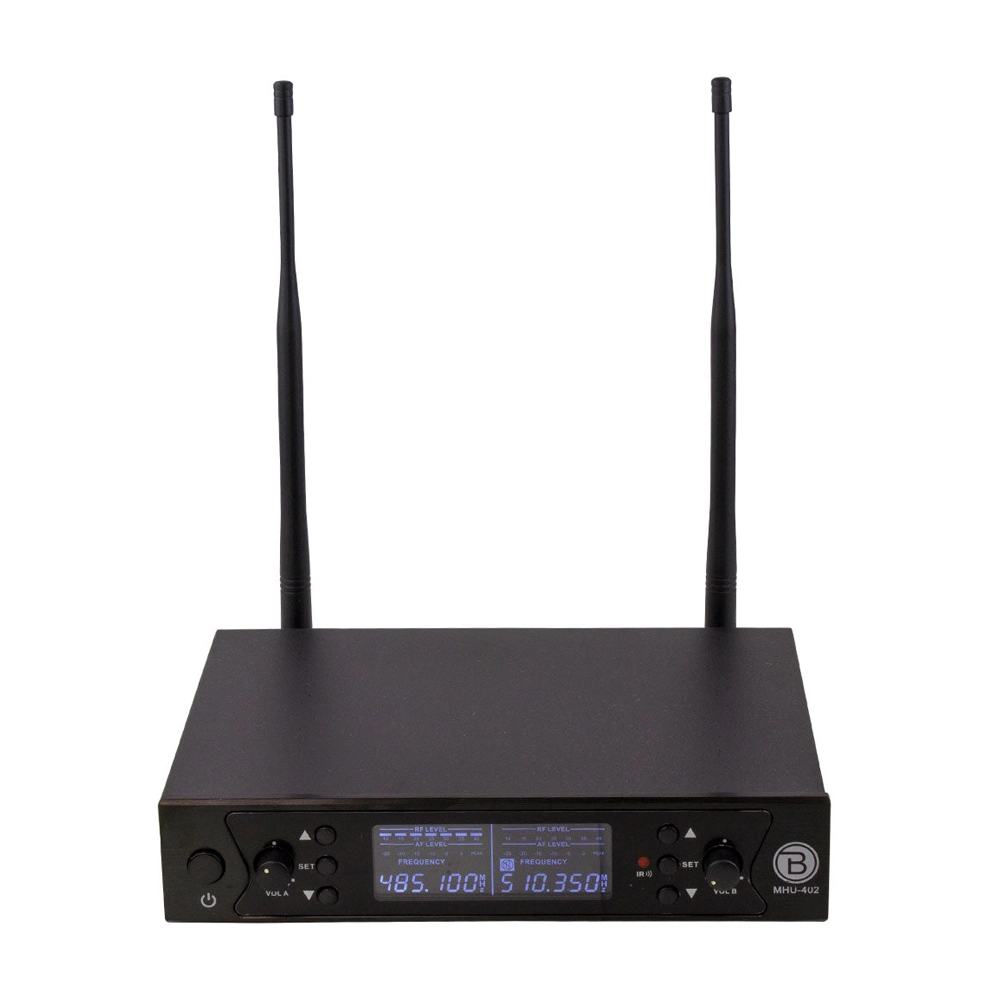 Blastking MHU 402 Professional Dual Handheld UHF DSP Wireless Microphone System - Crystal Clear Sound for Karaoke, Live Performances & Public Speaking