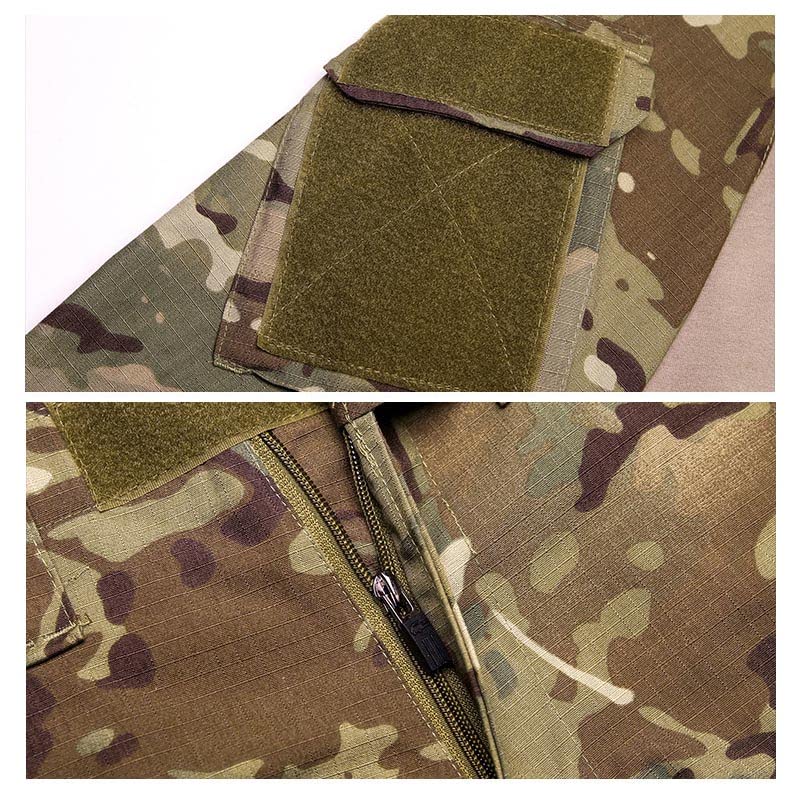 Men's Tactical BDU Camo Combat Uniform - Outdoor Hunting & Airsoft Shooting Gear with Knee & Elbow Pads | Military Style Battle Dress for Tactical Training & Survival Games