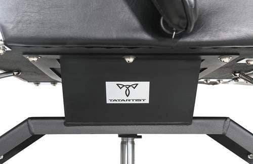 Cleta Hydraulic Adjustable Tattoo Client Chair TA8322 - Professional Tattoo Artist Stool with Footrest, Heavy Duty Hydraulic Lift, PU Leather - Perfect for Tattoo Studios, Barber Shops & Beauty Salons