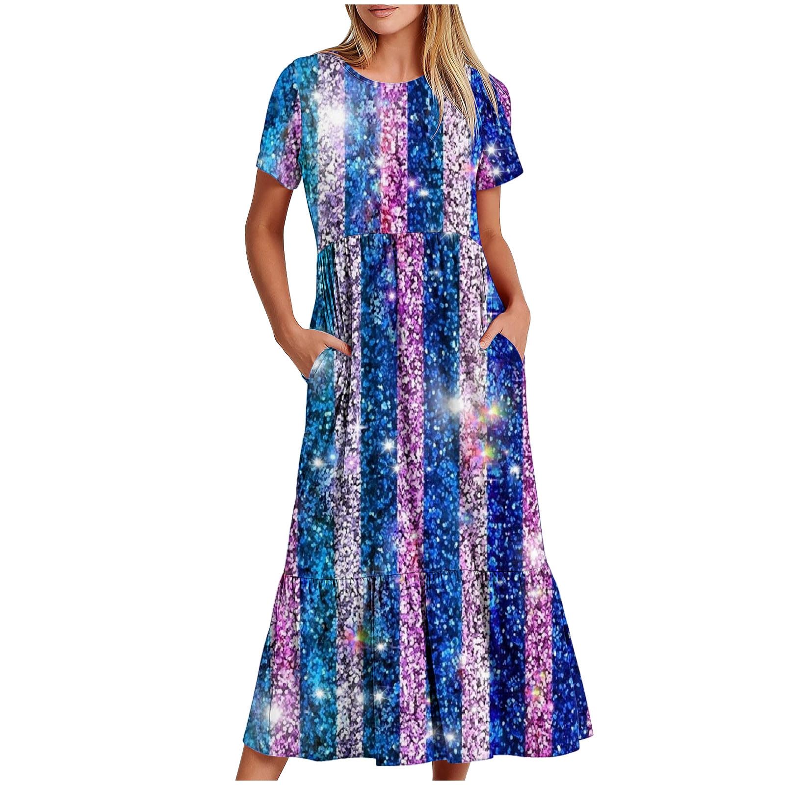 Oelaio Plus Size Summer Dresses for Women - Flattering Pink Swim Cover Up & Beach Vacation Dress | Casual Sundress for Pool Party, Tropical Getaway & Summer Outings