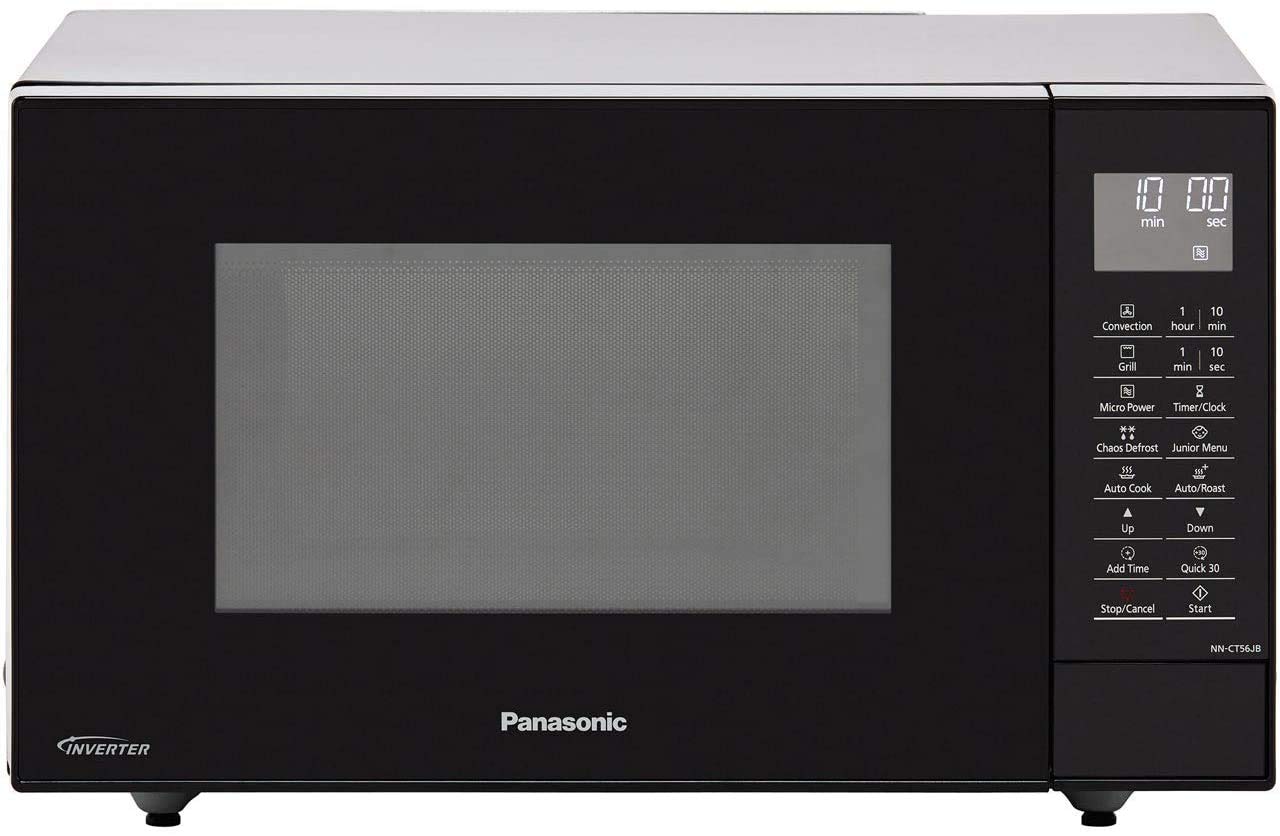 Panasonic NN-CT56JBBPQ Slimline Combination Microwave Oven with Convection & Grill, 1.6 cu.ft, Black - Perfect for Small Kitchens, Apartments & Dorm Rooms