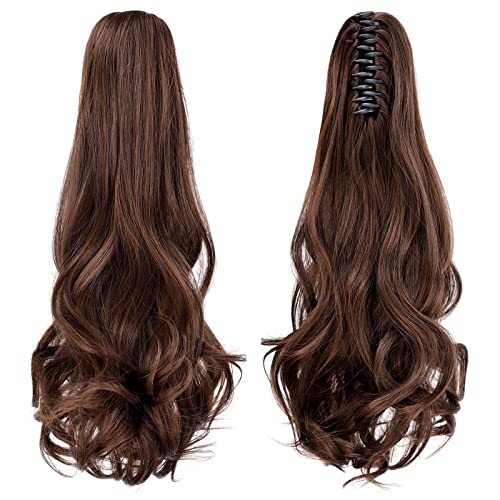 Natural Wavy Ponytail Hair Extension for Women - Clip-in Synthetic Hairpiece for Volume & Length - Perfect for Parties, Weddings & Everyday Styling