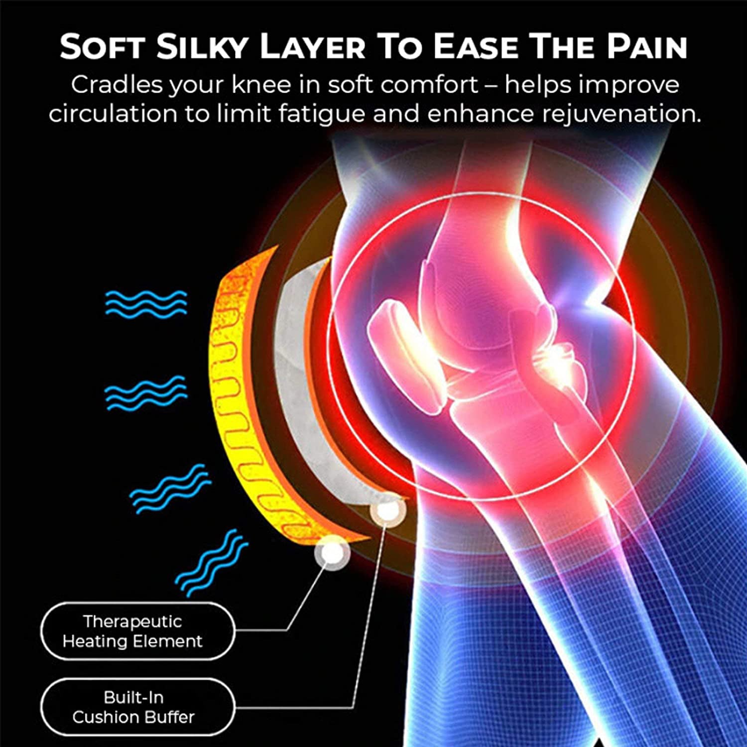 THERMOSAGE EMS 8-in-1 Total Leg Massager for Pain Relief & Muscle Recovery - Electric Stimulation Therapy for Athletes, Runners & Home Use