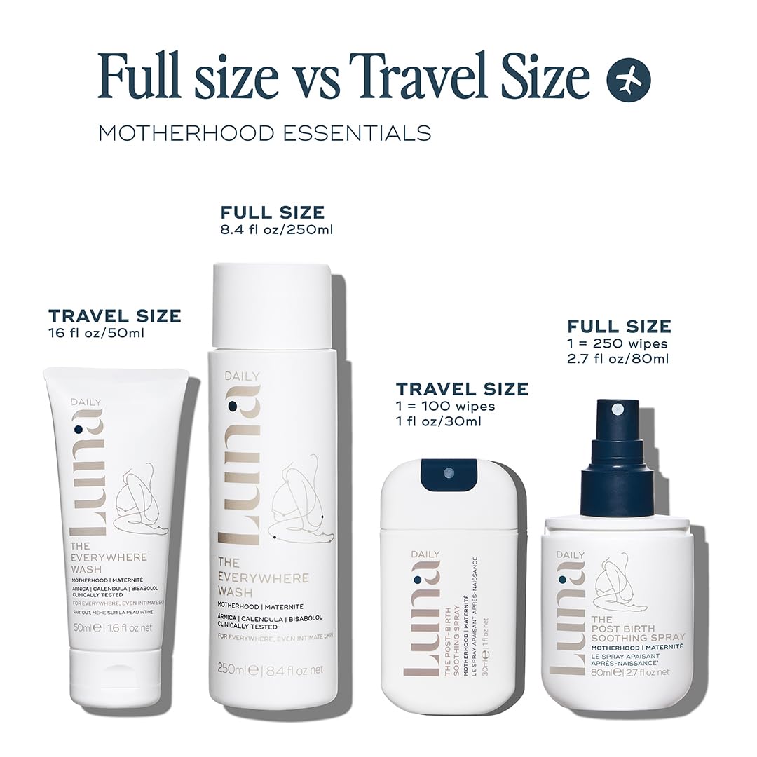 **Hospital Bag Essentials Kit – Sensitive Skin Care Set with Soothing Mist, Hydrating Balm & Gentle Cleanser | Postpartum & Travel Must-Have for New Moms | Perfect for Recovery & On-the-Go Skincare**