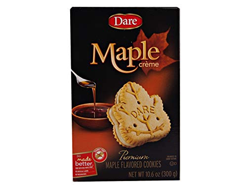 Dare Maple Leaf Creme Cookies 3-Pack (10.6oz per Box) - 4 Pack Total | Classic Canadian Treat for Tea Time, Office Snacks & Gift Baskets