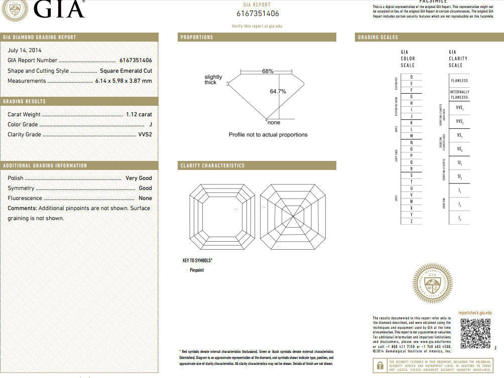 GIA Certified 1.62ct Natural Asscher Cut Diamond Engagement Ring in 18K Gold - Classic Solitaire for Wedding Proposal & Anniversary Gifts