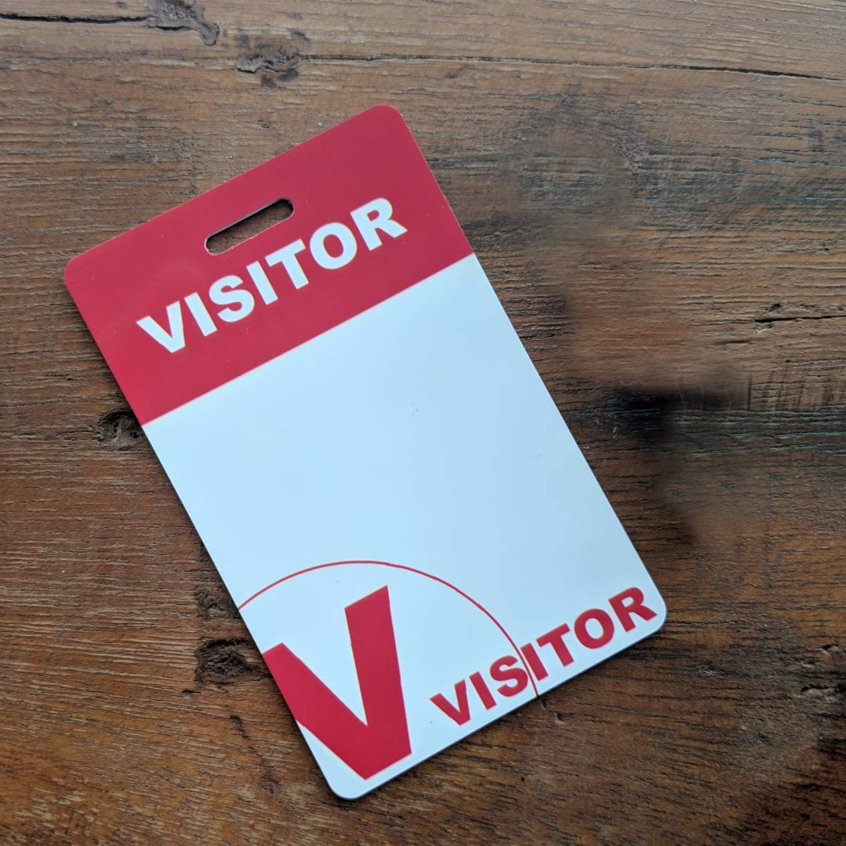 10 Pack Visitor Badges with Lanyards - Reusable PVC Name Tags for Events & Conferences