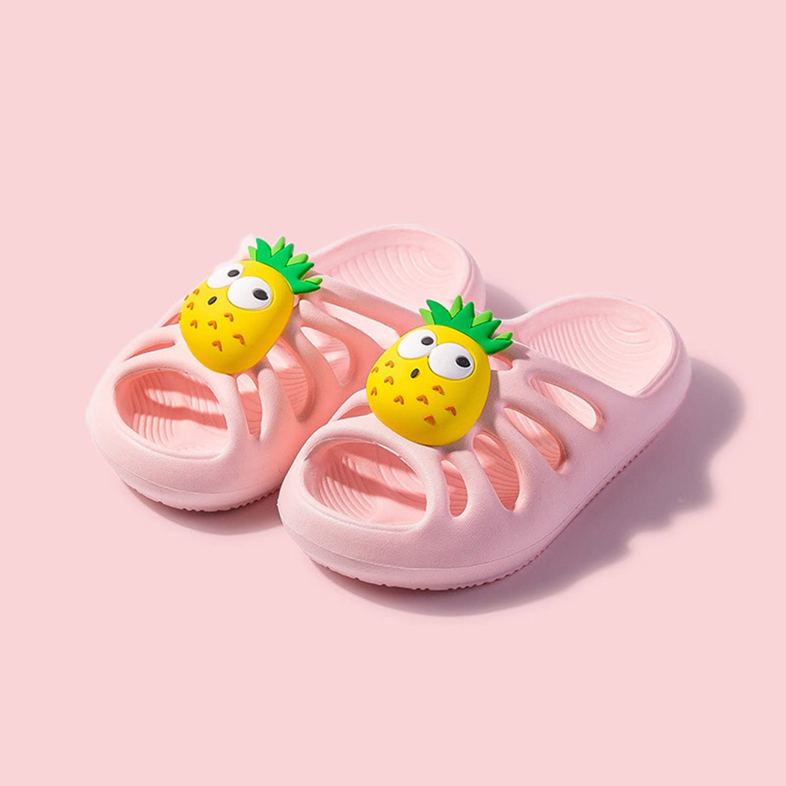 Lykmera Baby Slippers - Pineapple Shower Sandals for Girls & Boys, Non-Slip EVA Bathroom Slippers, Soft Slides for Toddlers - Perfect for Bath Time, Poolside & Indoor Play