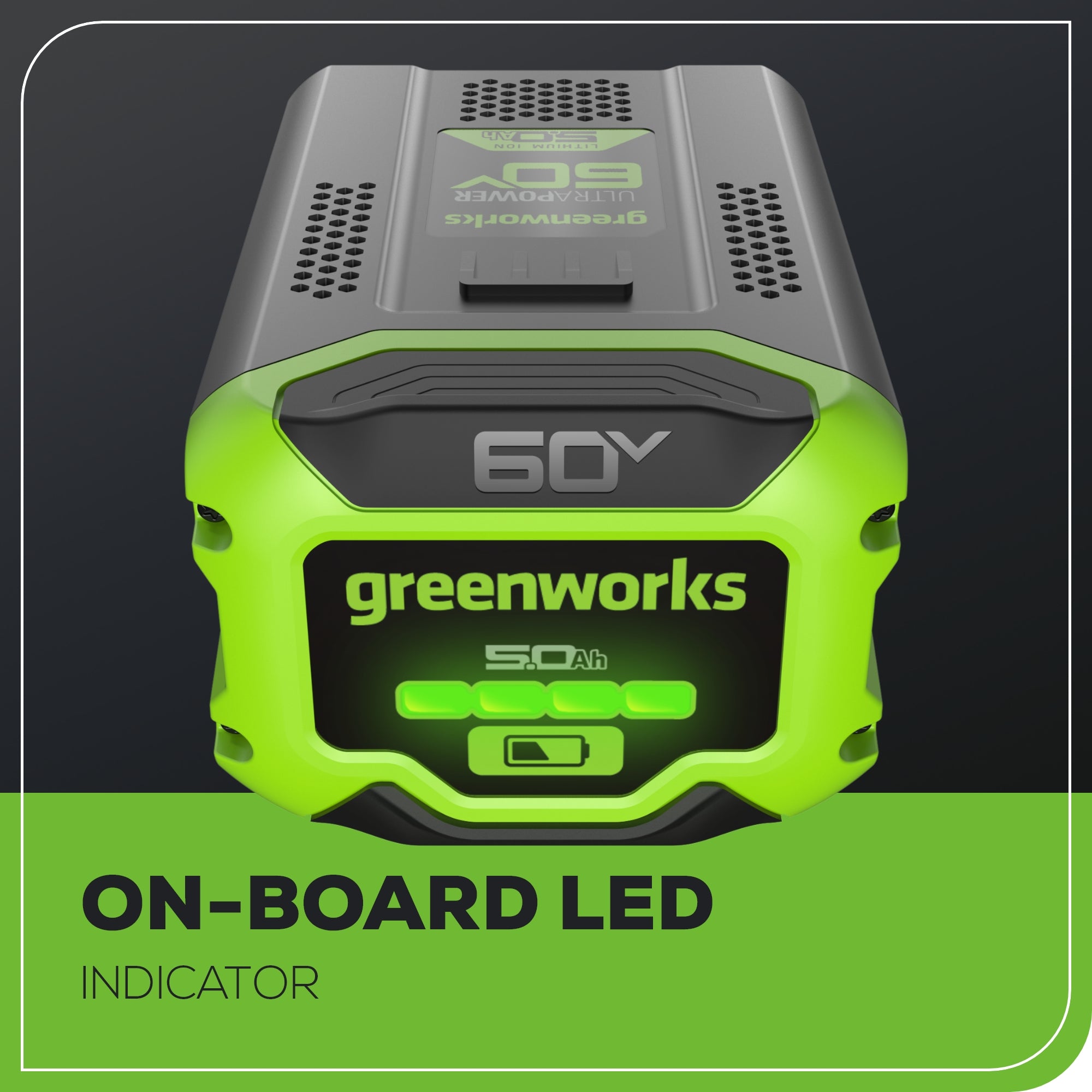 60V 5Ah Lithium-Ion Rechargeable Battery for Power Tools - Compatible with Lawn Mowers, Drills & Outdoor Equipment | Long Lasting & High Performance