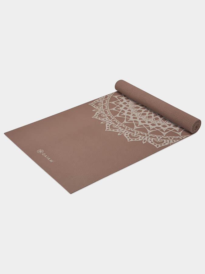 Gaiam Cinnamon Marrakesh Yoga Mat 5mm - Non-Slip Eco-Friendly Exercise Mat for Yoga, Pilates & Home Workouts - Perfect for Studio, Gym & Travel Use