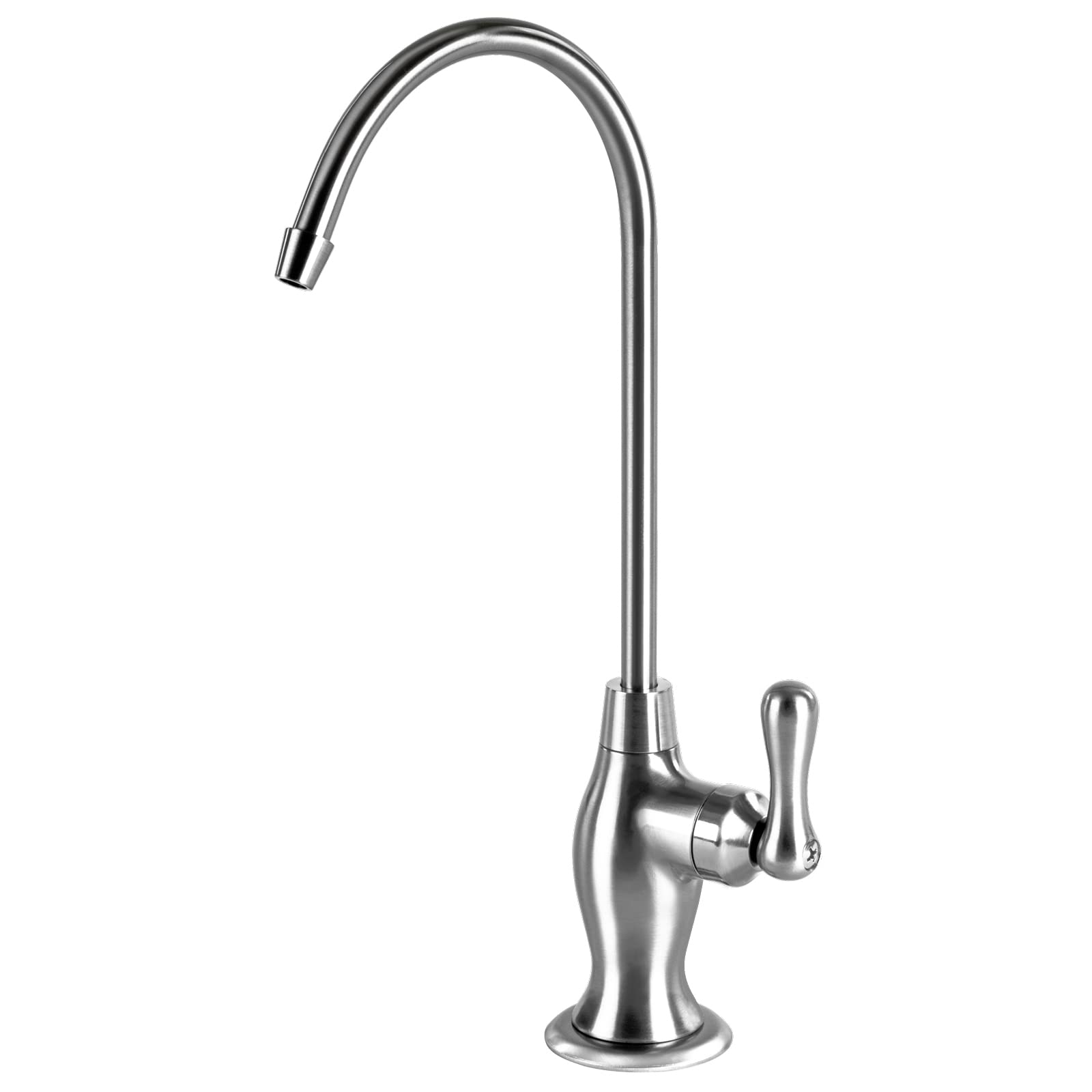 Express Water Deluxe Chrome Coke-Shaped Faucet - 100% Lead-Free Drinking Water Filter Faucet for Reverse Osmosis Systems - Perfect for Kitchen Sink, Under Sink & Countertop Water Filtration