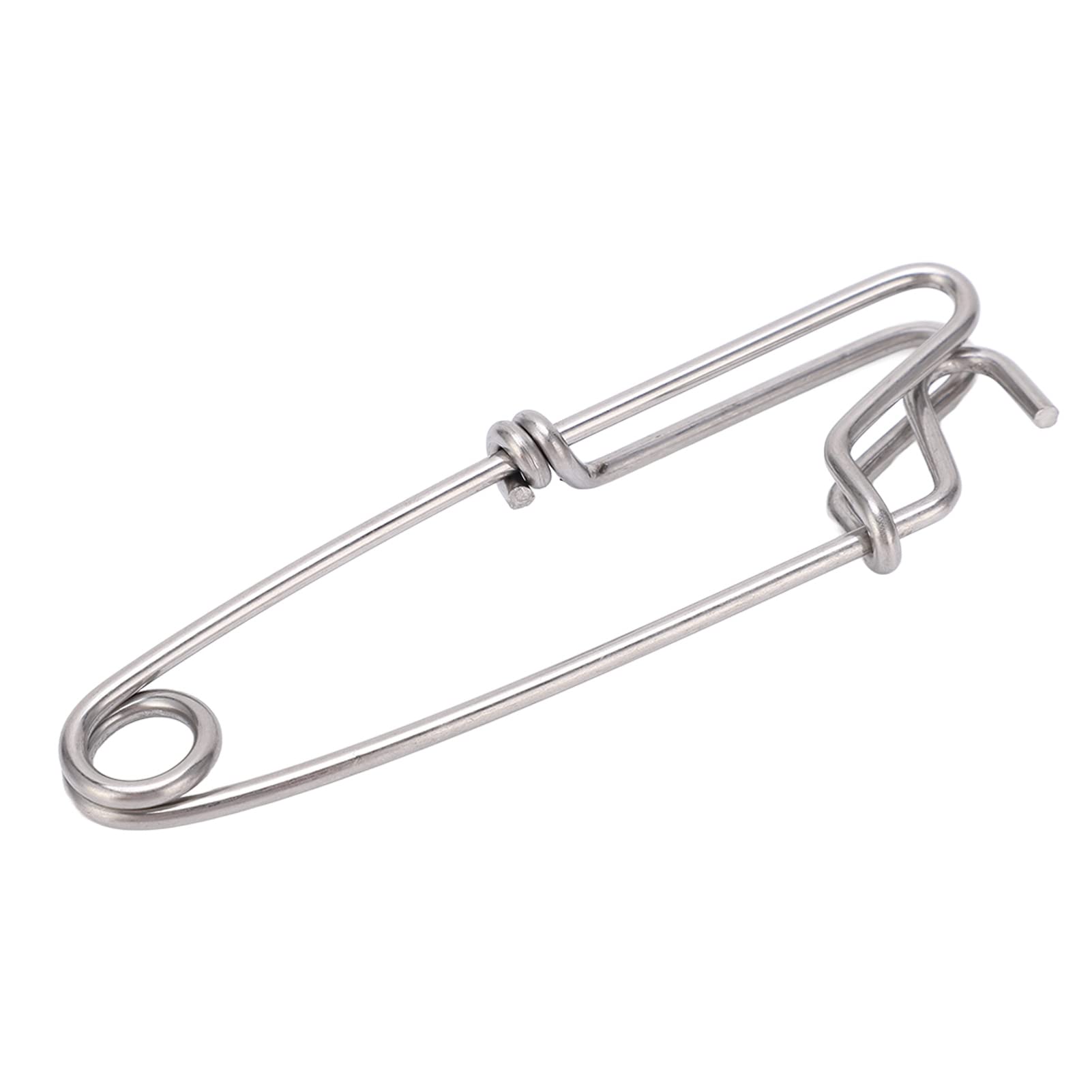 5-Pack Durable Stainless Steel Longline Fishing Clips (2.6x100mm) - Heavy Duty Saltwater Fishing Gear for Tuna, Swordfish & Deep Sea Fishing - Perfect for Boat, Pier & Offshore Angling Accessories