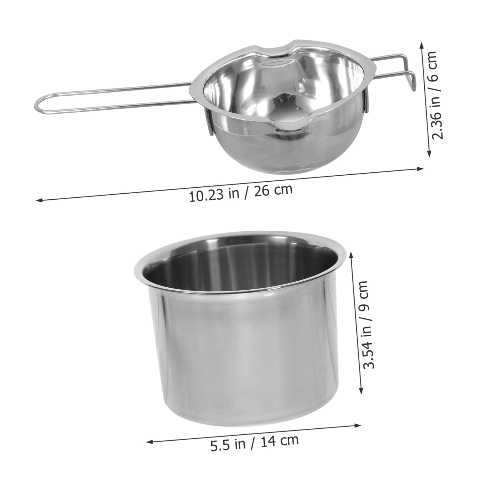 Stainless Steel Chocolate Melting Pot Set - Double Boiler for Cheese, Candle Wax, Sauce & Milk Warmer - Perfect for DIY Candles, Fondue, Baking & Crafting