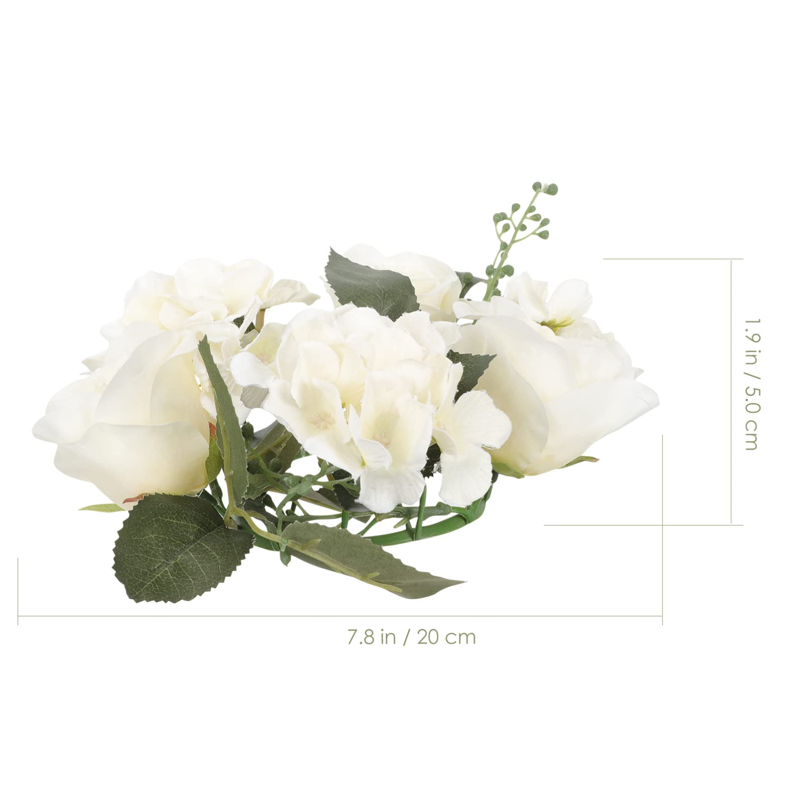 Artificial Rose Flower Garland - Elegant Candlestick Floral Wreath for Wedding, Party & Home Decor - Fake Rose Garland for Table Centerpieces, Wall Decor, and Special Event Decoration