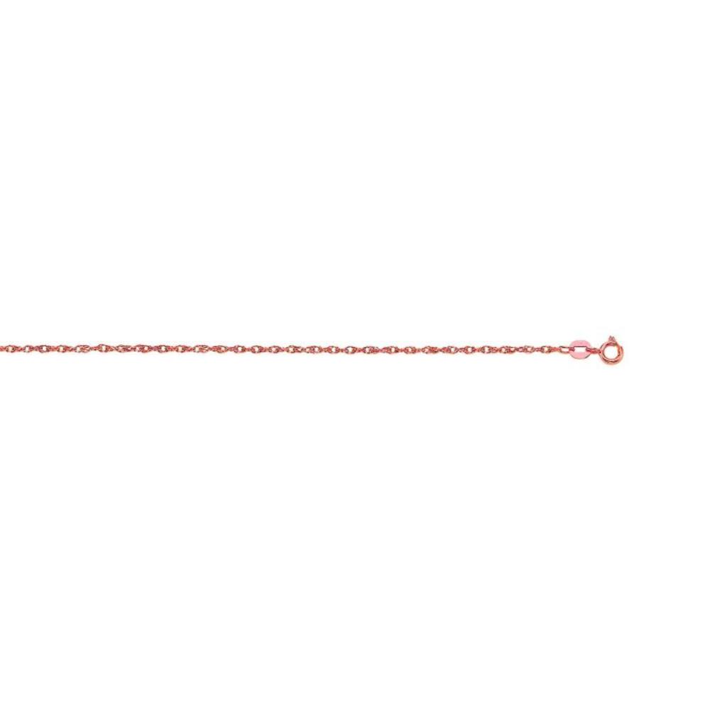 14K Gold 0.95mm Rope Chain Necklace - Durable Machine-Crafted Jewelry for Men & Women - Perfect for Everyday Wear, Gifts and Special Occasions