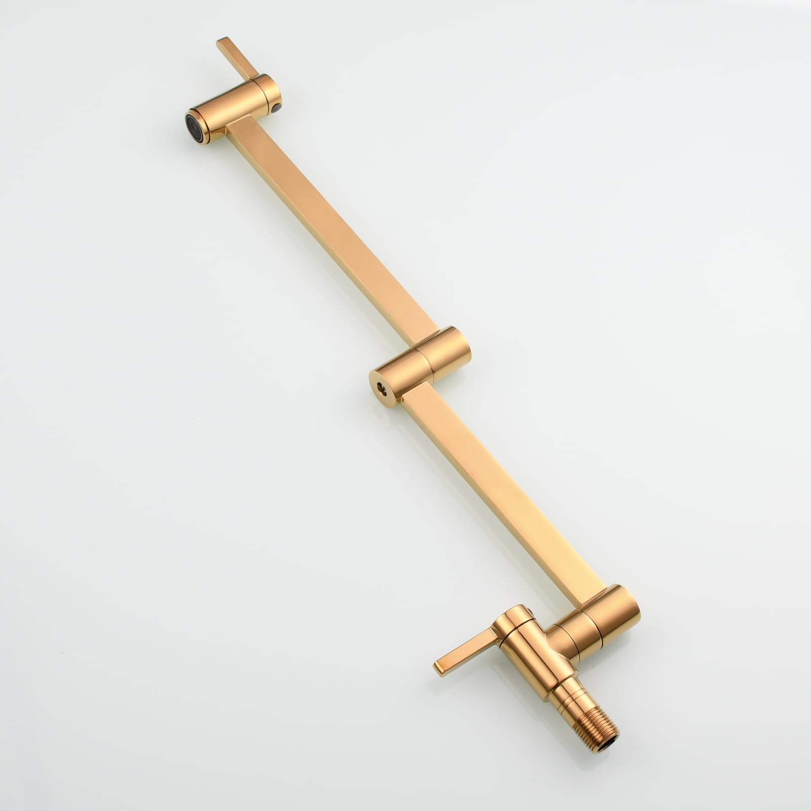 Brass Pot Filler Faucet Wall Mount - Titanium Gold Finish 360° Rotating Kitchen Sink Faucet with Water Saving Design - Perfect for Modern Kitchens, Cooking & Filling Large Pots (Model CT172J)