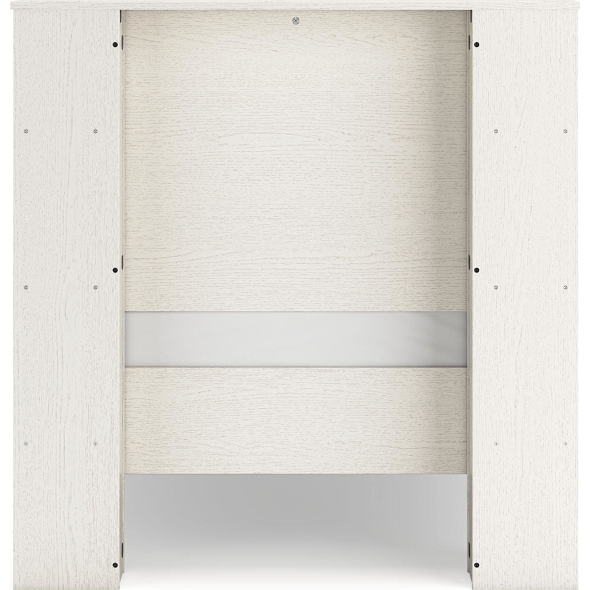 Aprilyn Twin Bookcase Bed in White - Space-Saving Kids Bedroom Furniture for Small Rooms & Dorm Decor