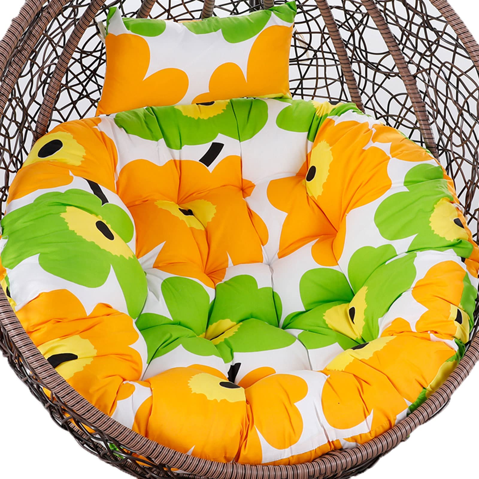 **Replacement Egg Chair Cushion for Outdoor Hanging Swing - Thick, Removable & Washable Patio Garden Cushion Pad (Cushion Only) - Perfect for Relaxing in Your Backyard or Balcony**