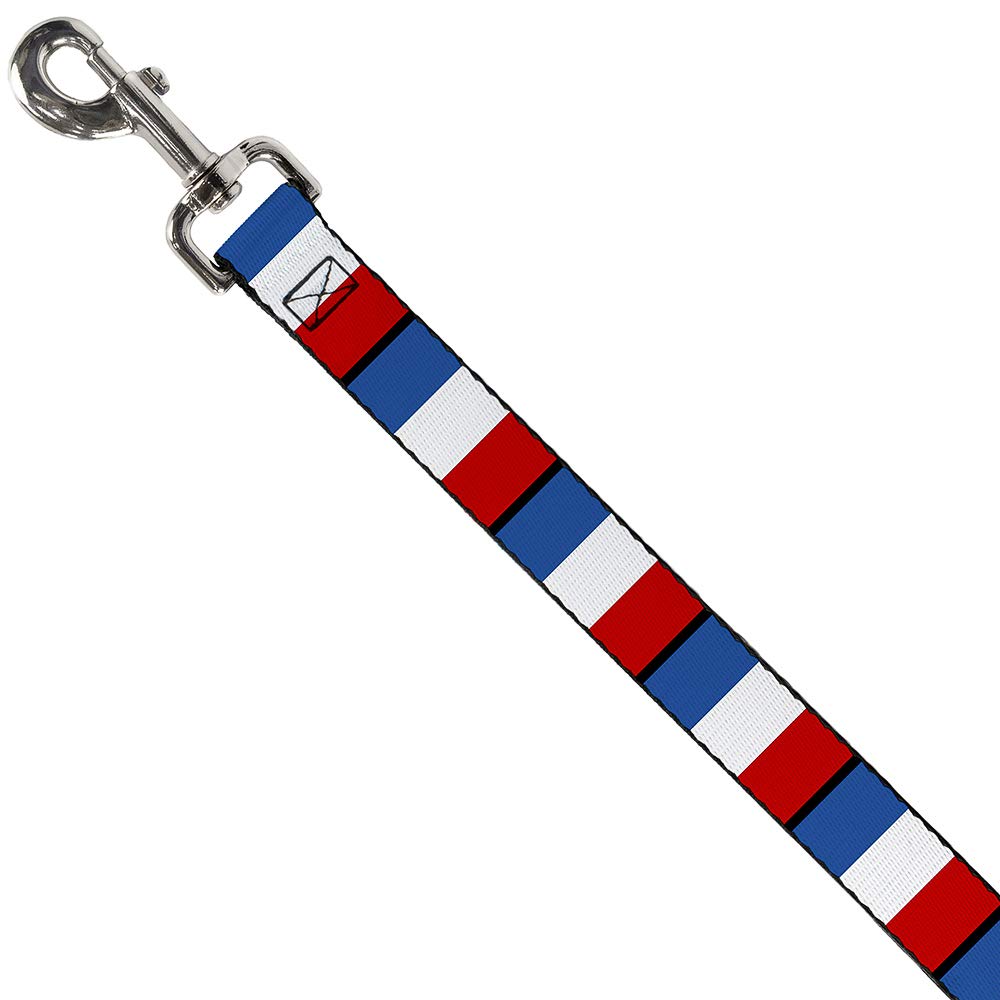 Buckle-Down France Flag Pet Leash - 6FT Heavy Duty Dog Leash with 1-Inch Width - Perfect for Walking, Training & Outdoor Adventures with Your Dog