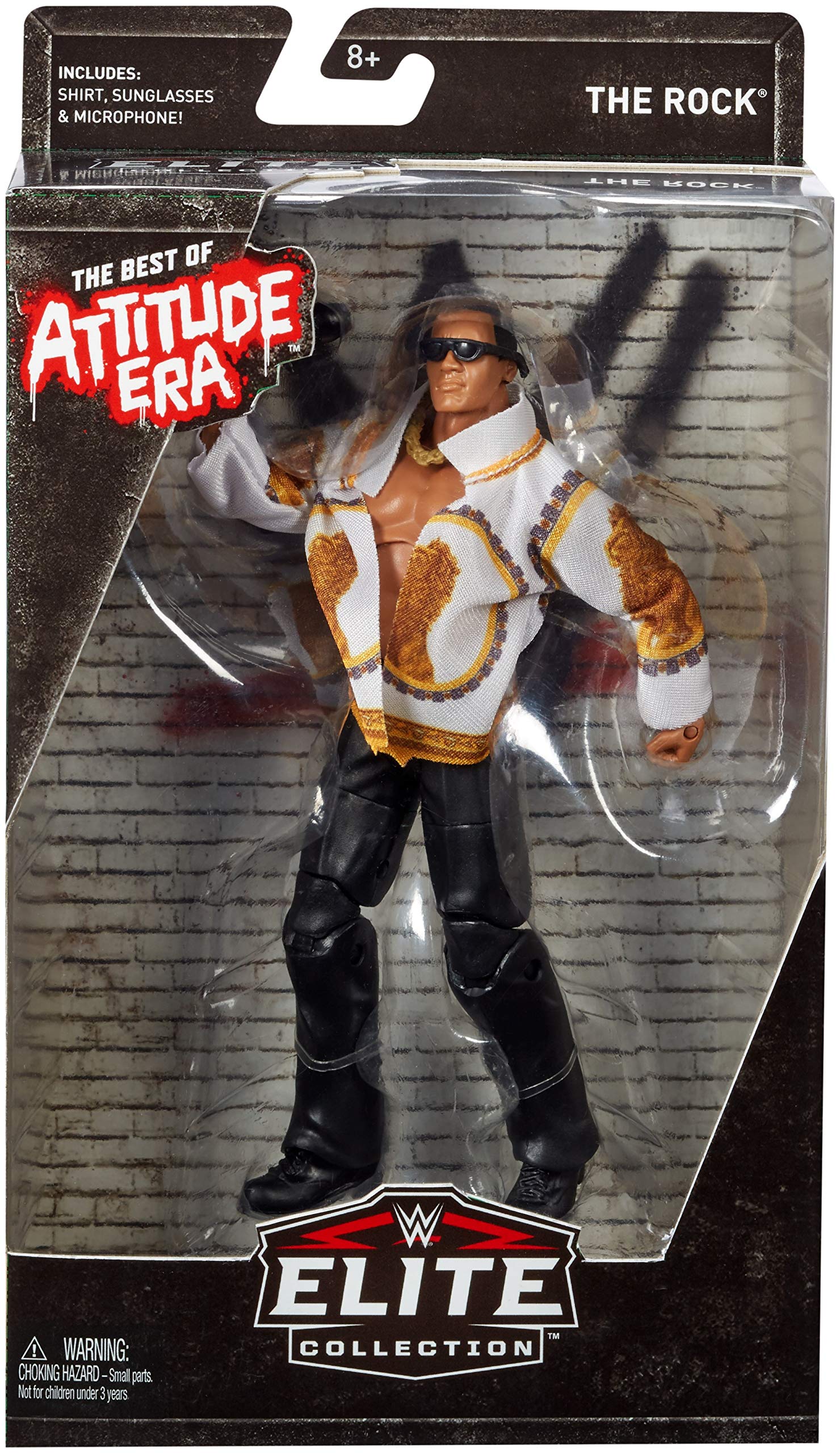 WWE The Rock Elite Collection Action Figure - Authentic Wrestling Collectible Toy for Fans & Kids - Perfect for Display, Play & Gifting