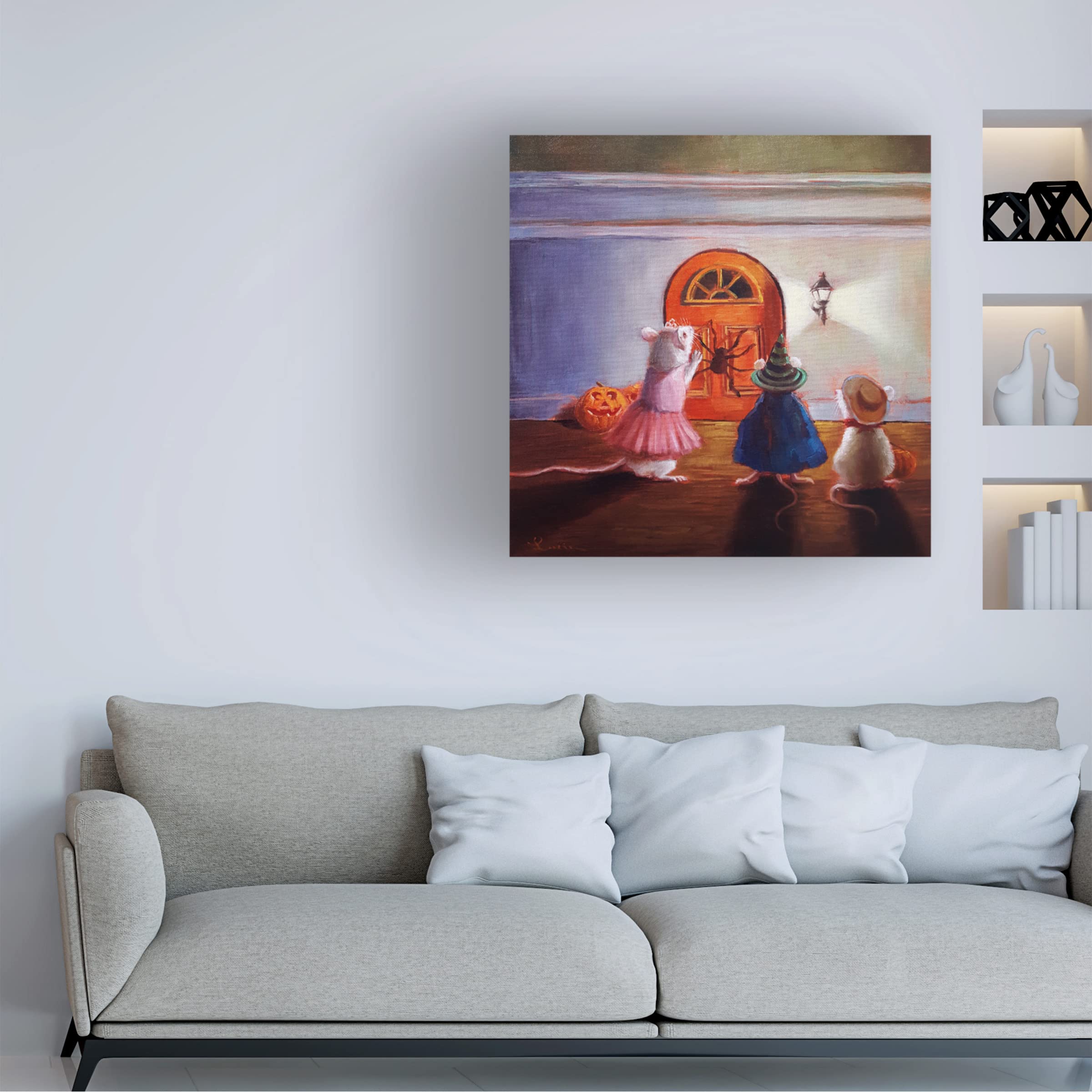 Lucia Heffernan 'After Hour Trick or Treat' Halloween Canvas Wall Art - Spooky Decor for Living Room, Bedroom & Office