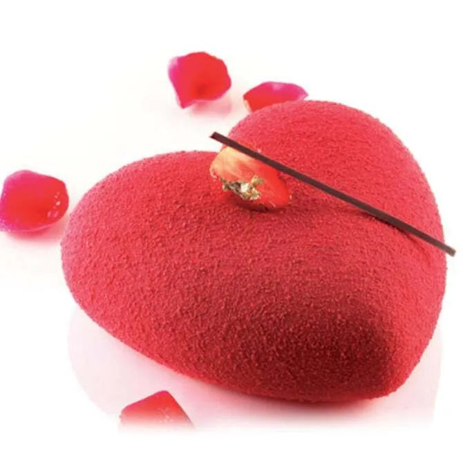 Heart-Shaped Silicone Mold with Cutter - Perfect for Baking, Chocolate, Candles & DIY Crafts - Valentine's Day, Wedding, Party Decorations